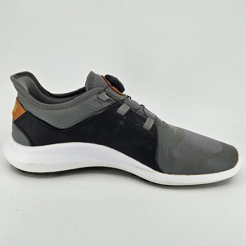 Men's PUMA Ignite PWRADAPT Golf Shoes DISC lacing system Waterproof Gray Black‎